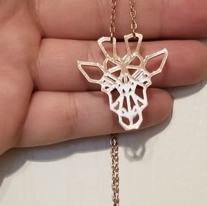 Rose gold giraffe necklace